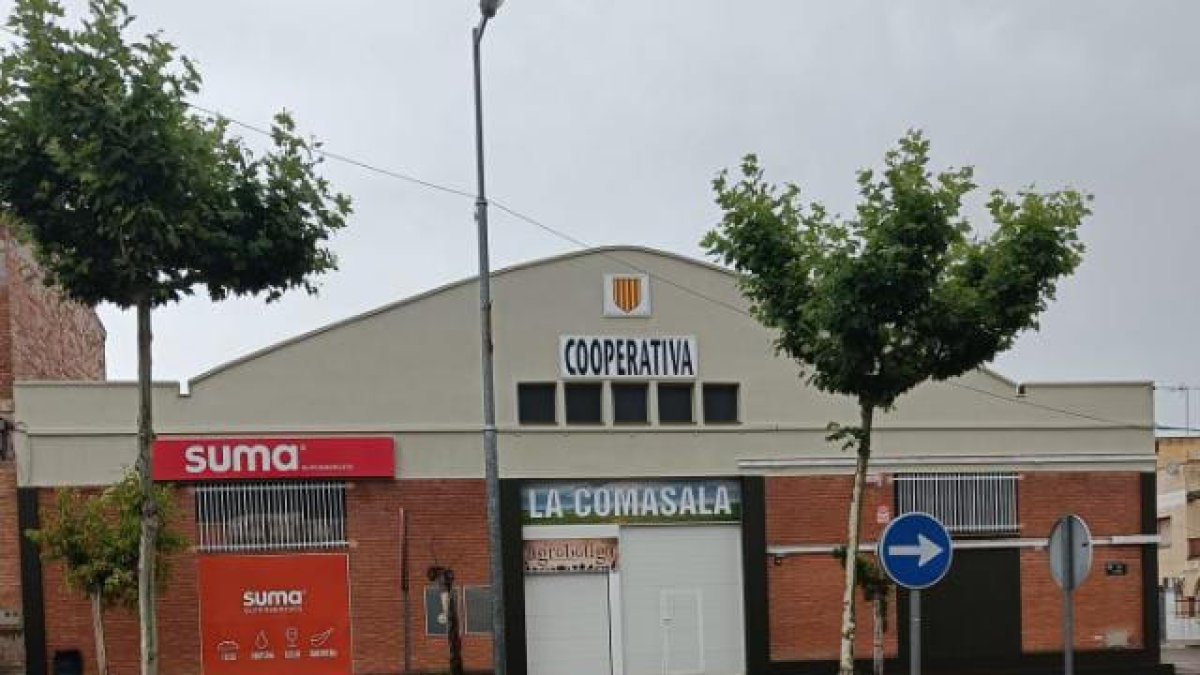 La fachada de la cooperativa tras los trabajos de refuerzo.