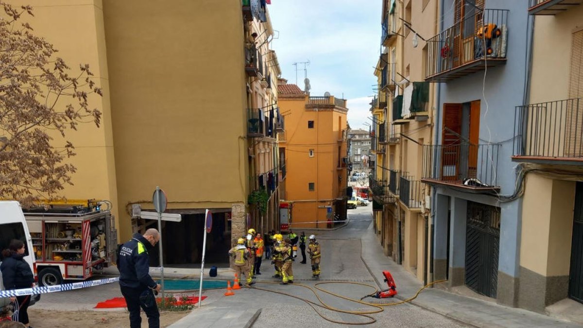 Foto del foc a Balaguer.