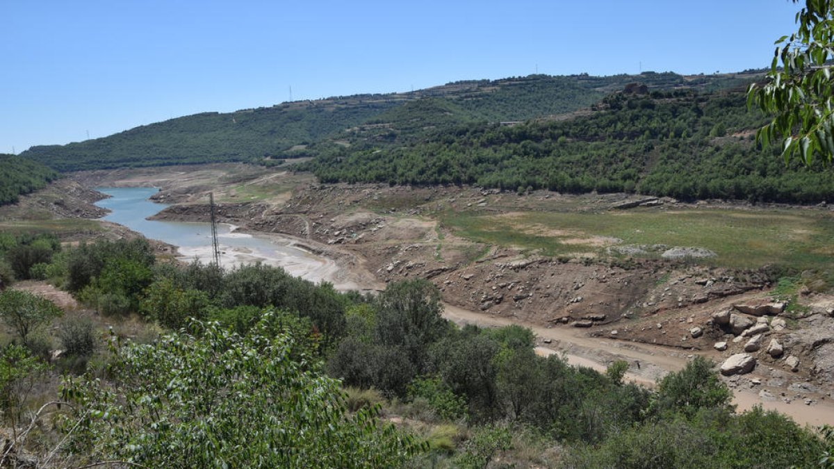 Cola del embalse de Rialb a mediados de agosto del pasado año.