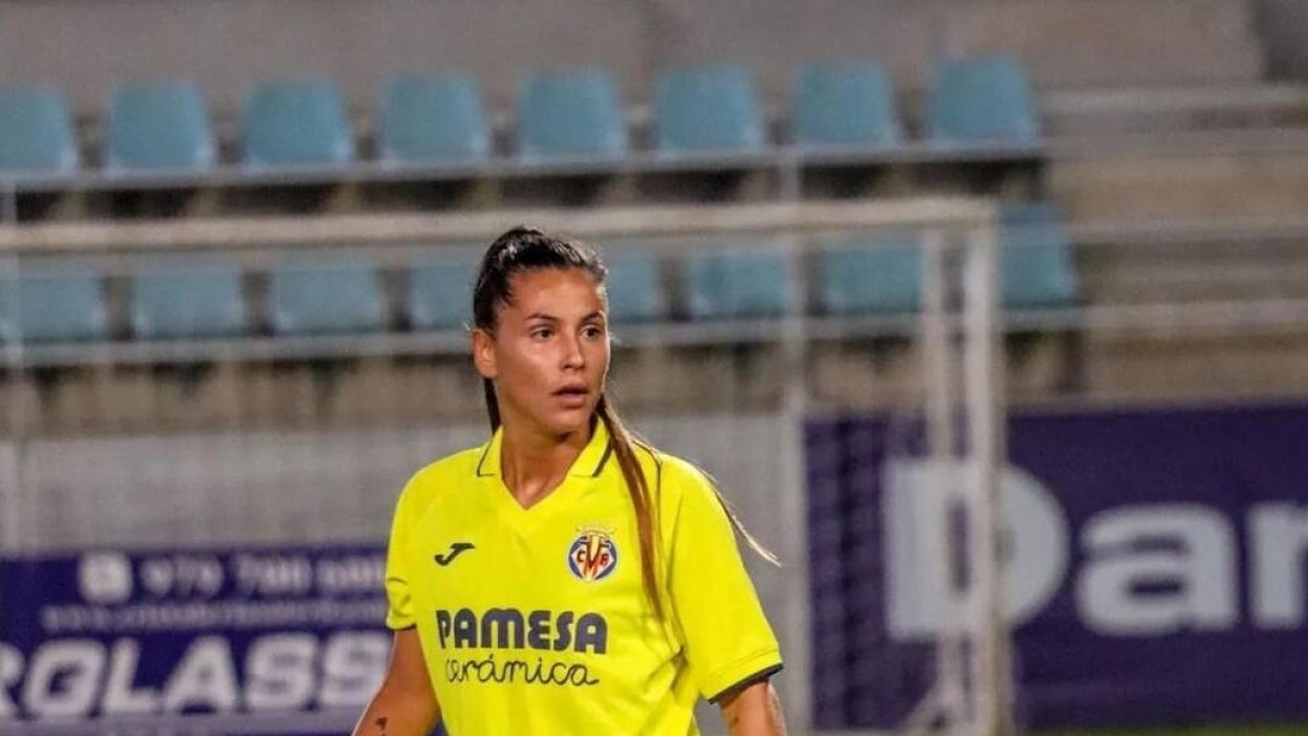 Nerea Sánchez, en un partido con la camiseta del Villarreal.