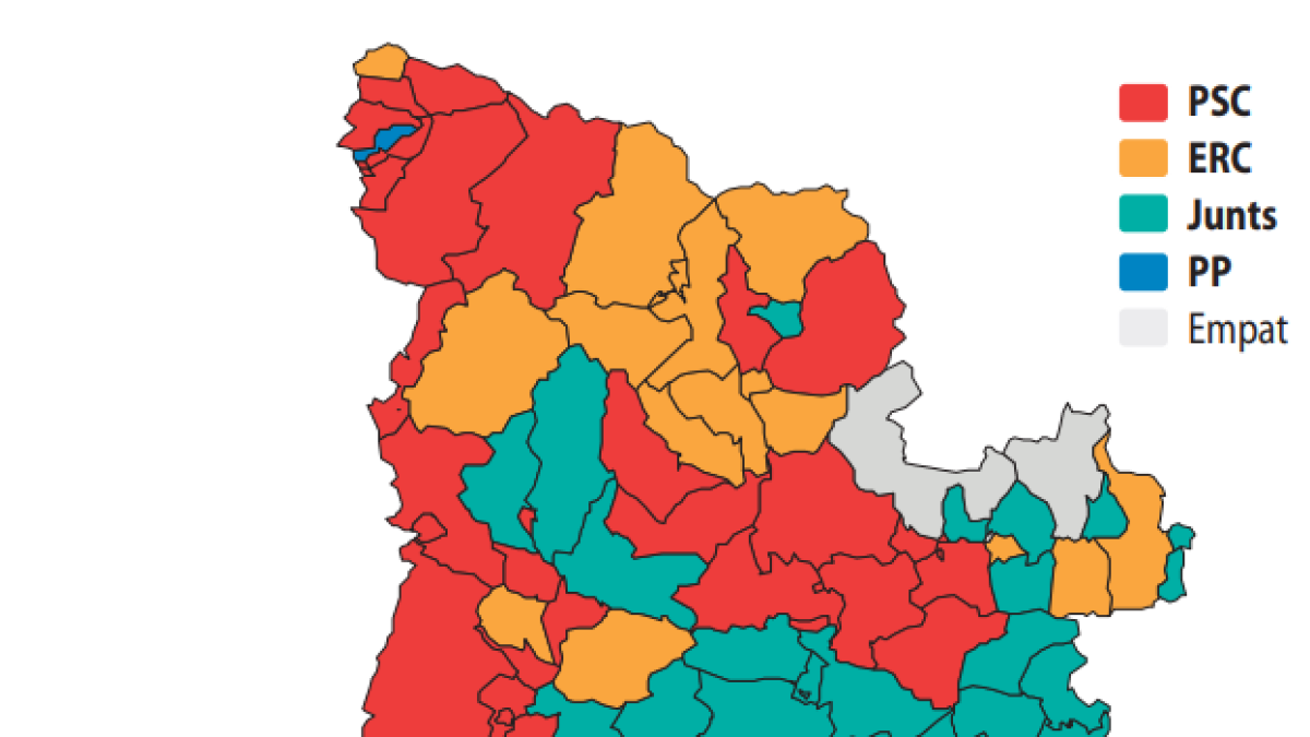 Lleida i 9 municipis més, la majoria a Aran, bipartidistes el 23-J