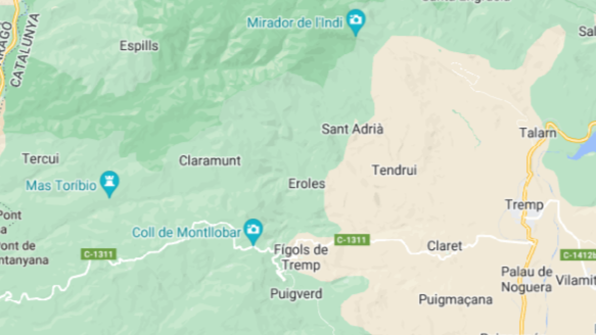 La Generalitat licita els projectes per a la millora de la C-1311 al Pallars Jussà