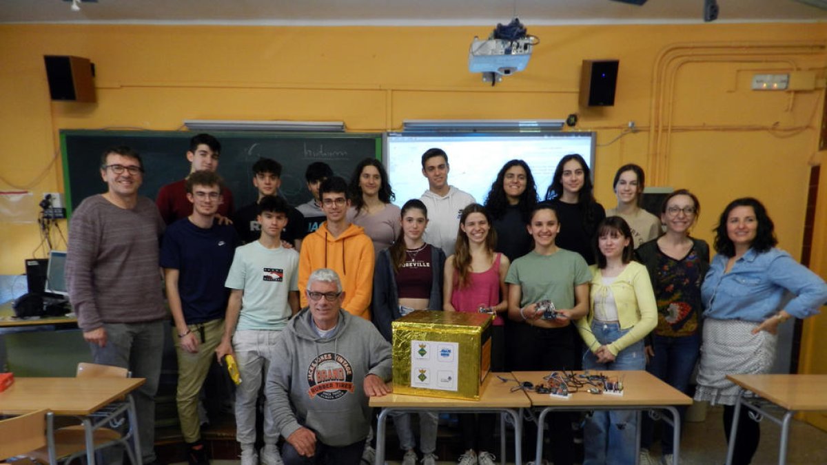 L'equip del projecte Rovelló de l'Institut Joan Oró de Lleida.