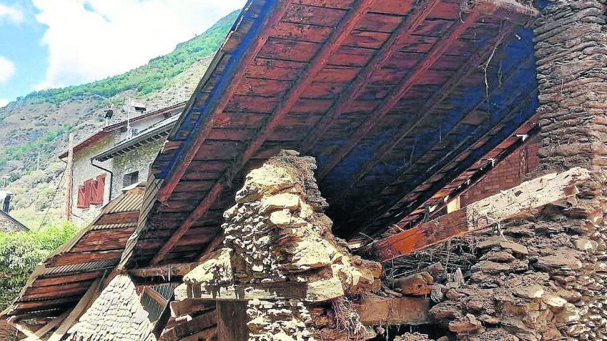 Imagen del derrumbe en Isavarre