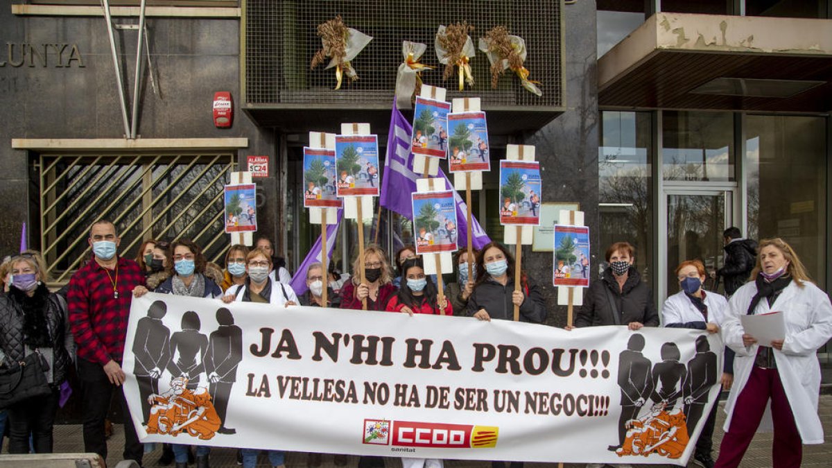 Imagen de archivo de la movilización de las plantillas en marzo.