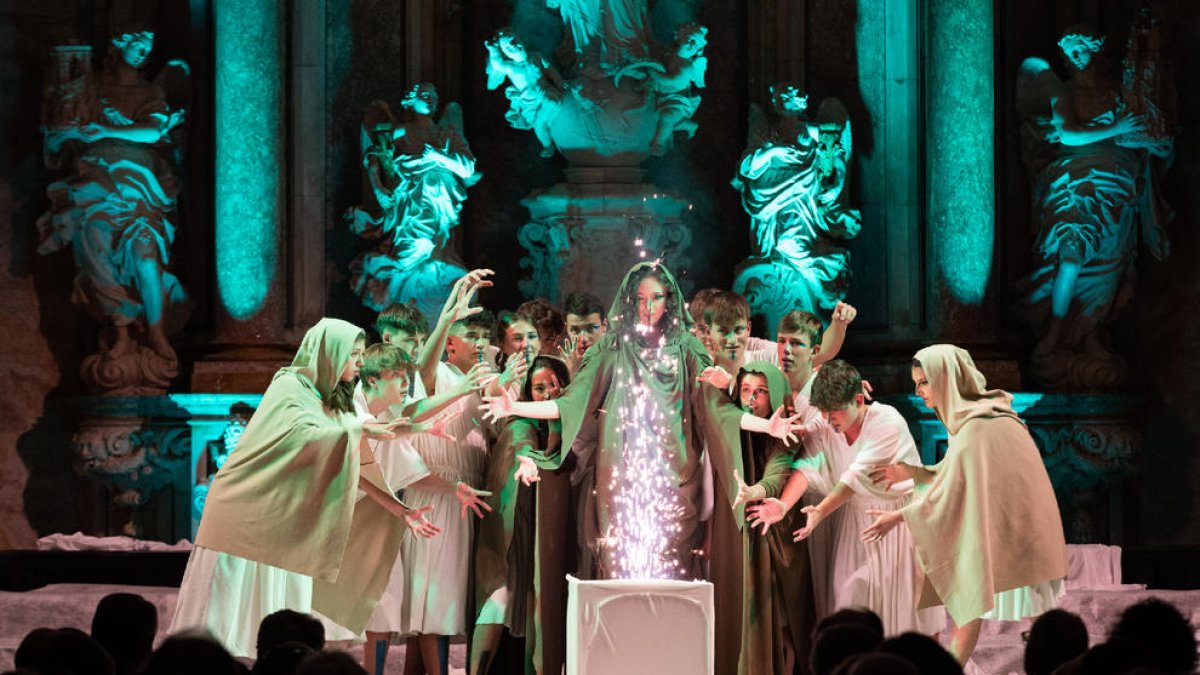 Un momento de la ópera representada el sábado en Cervera.