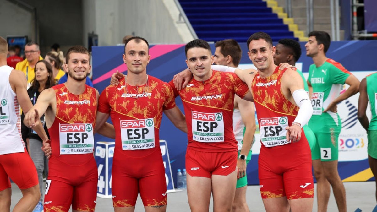 Arnau Monné, Sergio López, Pablo Montalvo i Bernat Canet, al completar la prova.