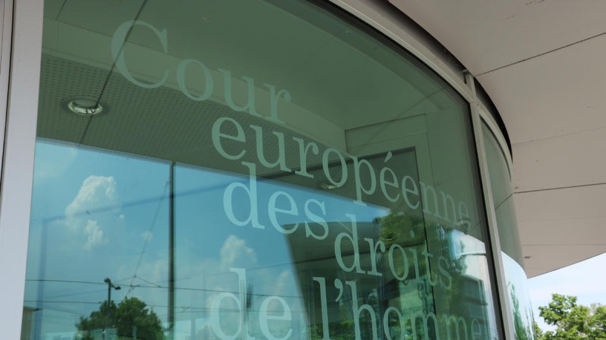 La entrada al Tribunal Europeo de Derechos Humanos.