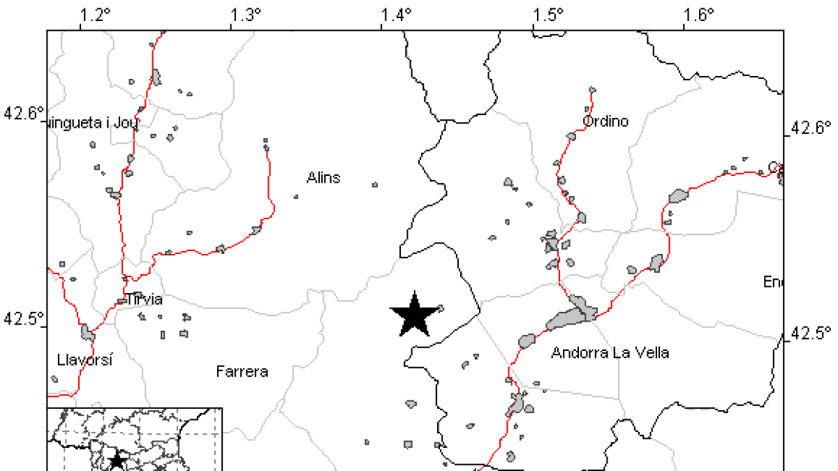 Un terratrèmol sacseja el Pirineu de Lleida