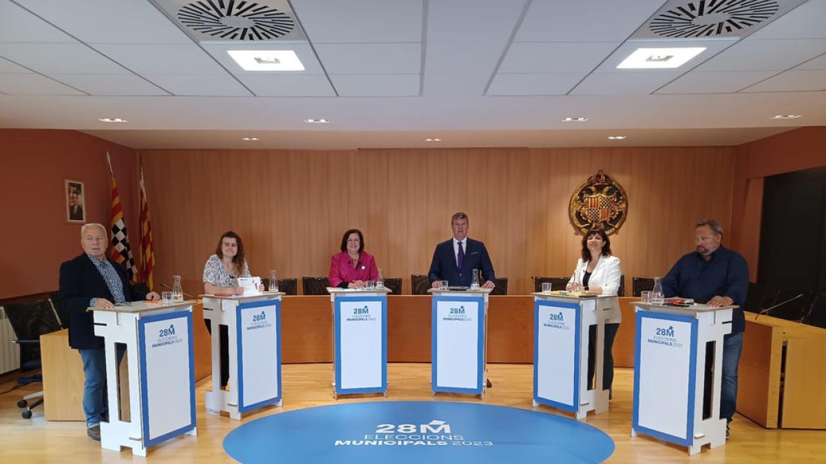 Los candidatos a la alcaldía de Tàrrega en el debate de LleidaTV.