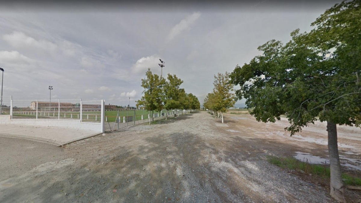 La zona en la qual es preveu la construcció del pavelló.