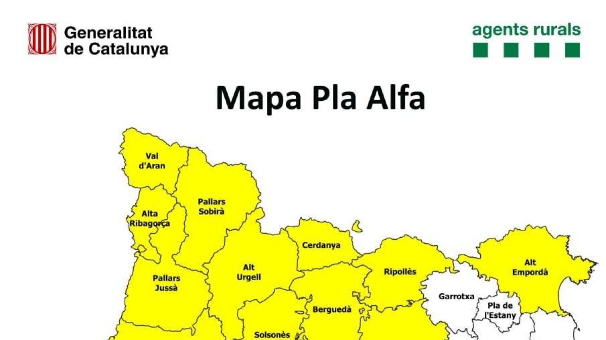 Mapa del pla Alfa previst per al 24 de març de 2023.