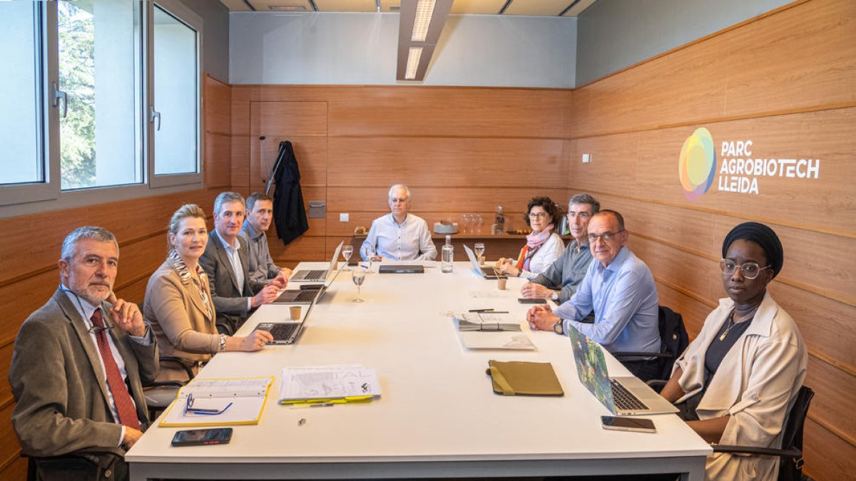 Imagen de la reunión del consorcio del parque Agrobiotech, ayer.
