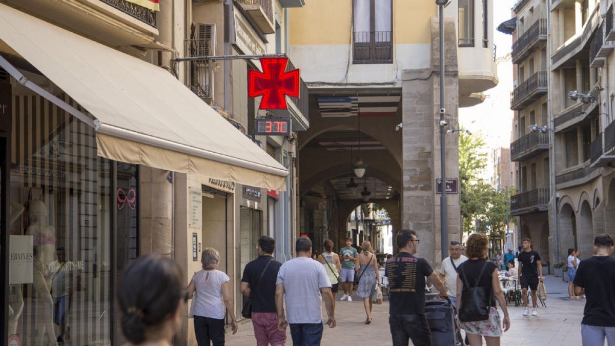 Elevades temperatures l'estiu passat a Lleida.