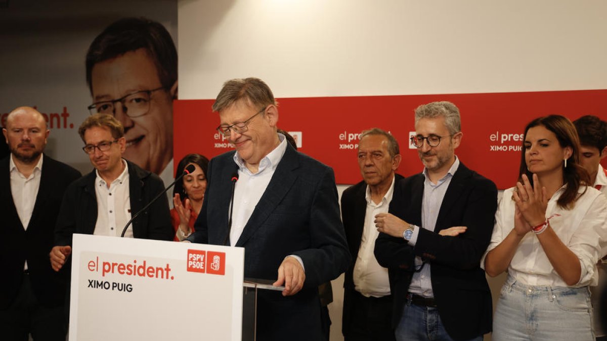 Ximo Puig admitió ayer el triunfo de los populares y la derrota del Acord del Botànic.