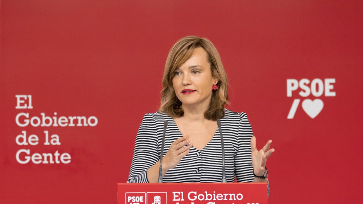 La portavoz del PSOE y ministra de Educación, Pilar Alegría.