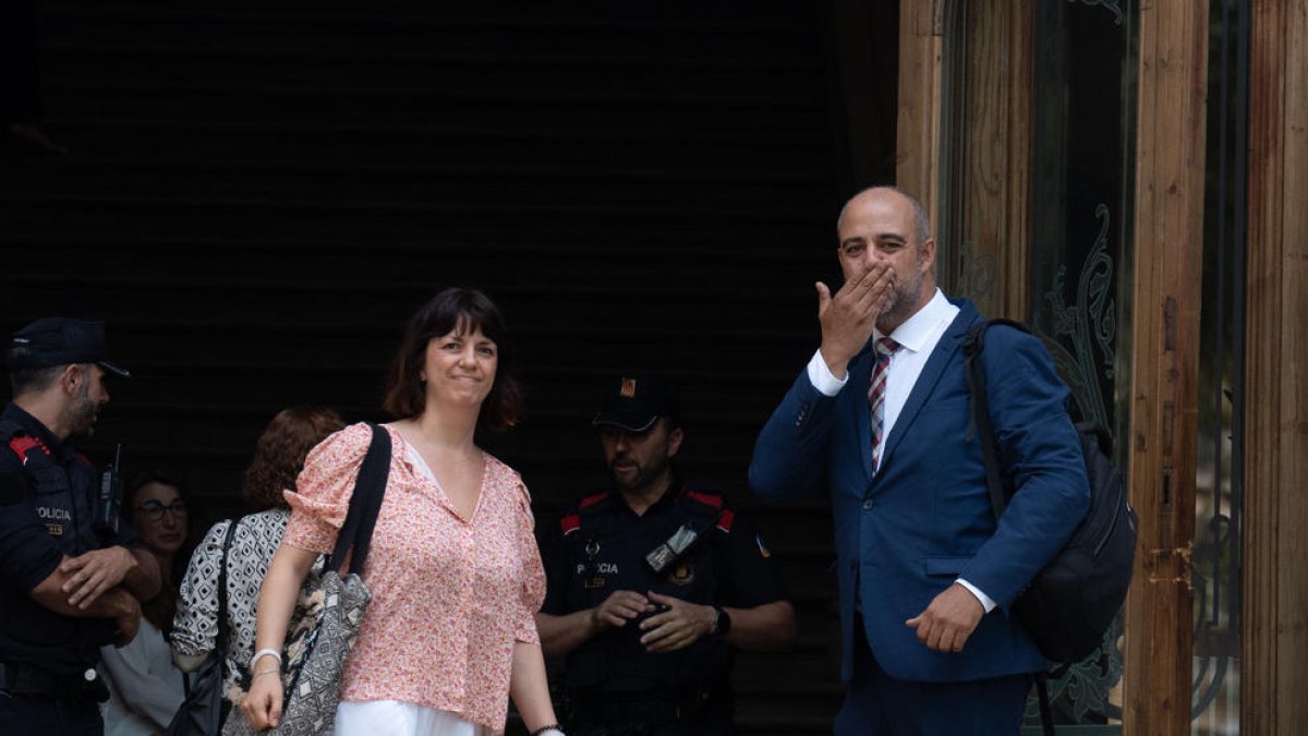 Buch a su llegada ayer al juicio en la Audiencia de Barcelona.