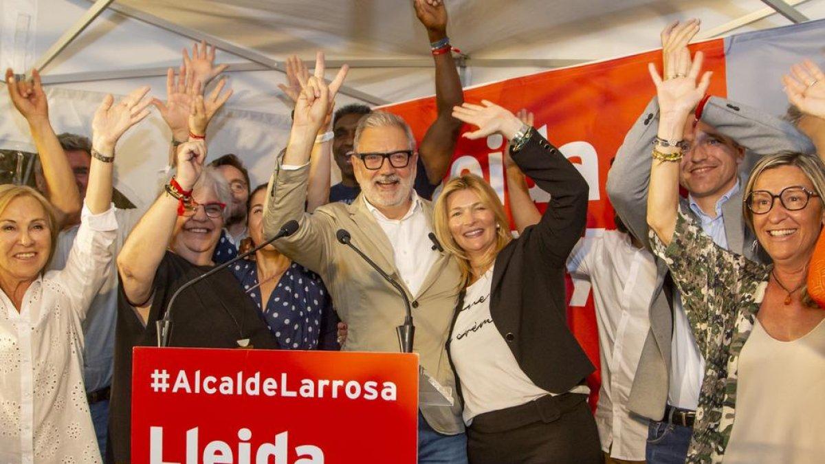 Fèlix Larrosa, en plena euforia.