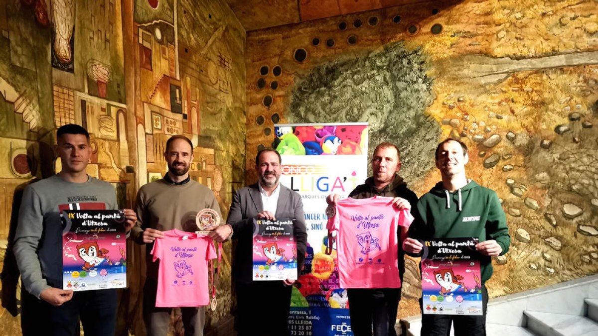 Els organitzadors de la prova, ahir durant la presentació a la Diputació de Lleida.