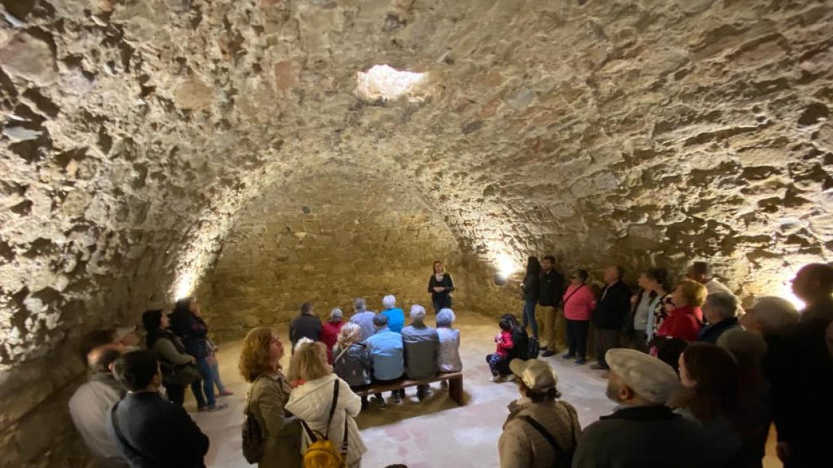 La sala subterrània del Castell Formós de Balaguer.