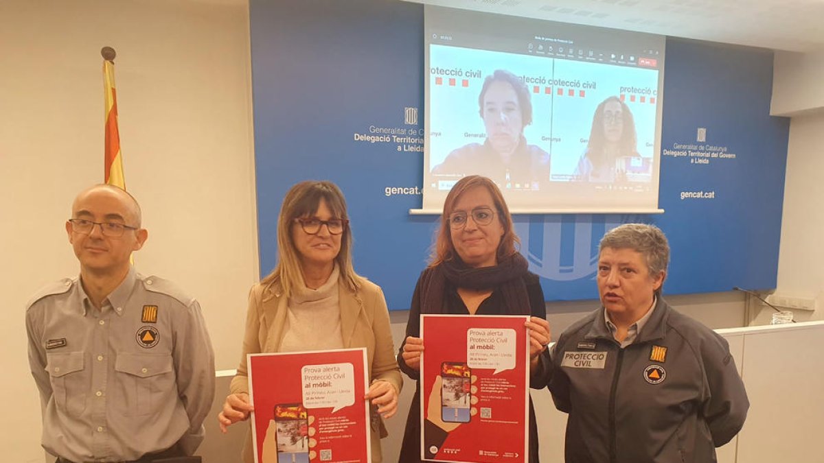 Protecció Civil iniciarà a Lleida, l'Alt Pirineu i Aran les proves per alertar d'emergències a través de telèfons mòbils