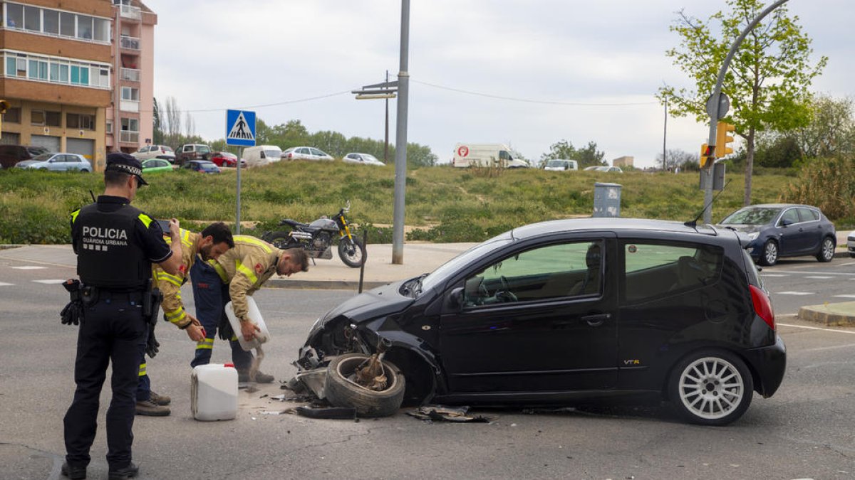 Un dels vehicles implicats en l’accident.