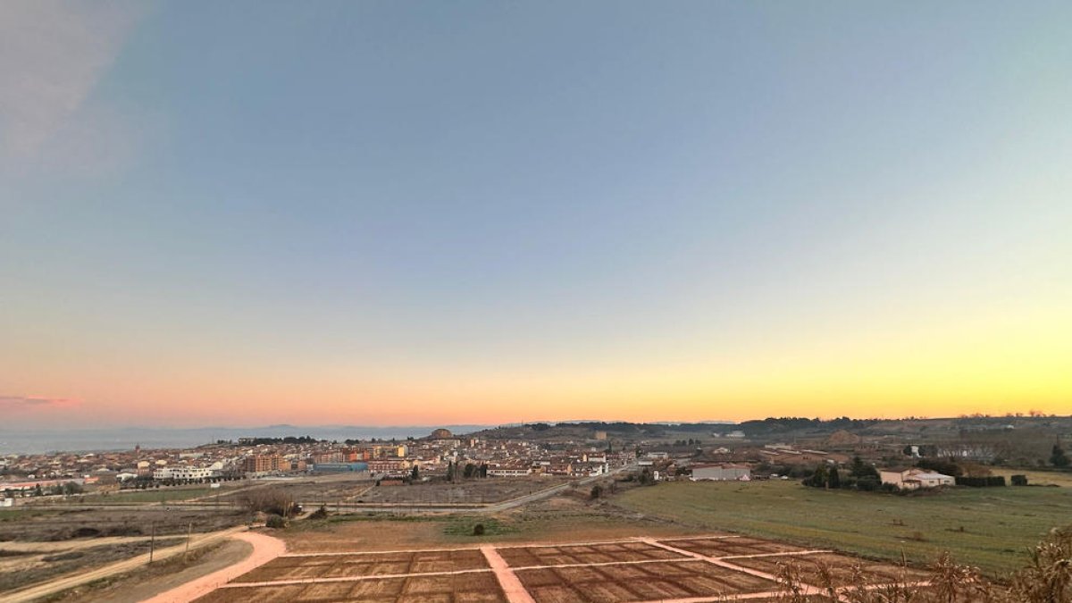 La zona de los huertos urbanos cerca del polideportivo.