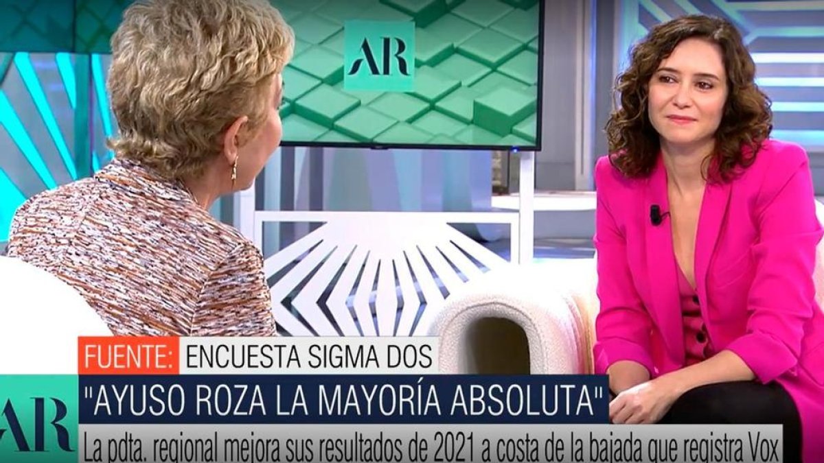 Ayuso mano a mano con Ana Rosa.