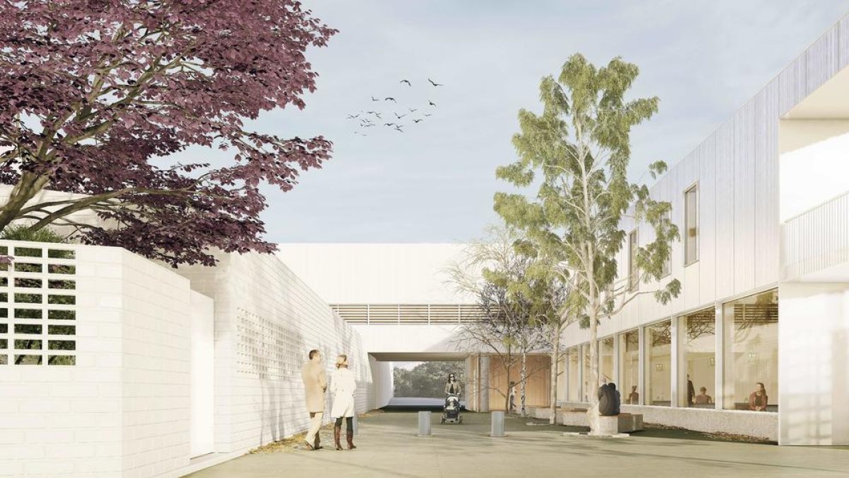 Imagen virtual del exterior del futuro CUAP de Mollerussa.