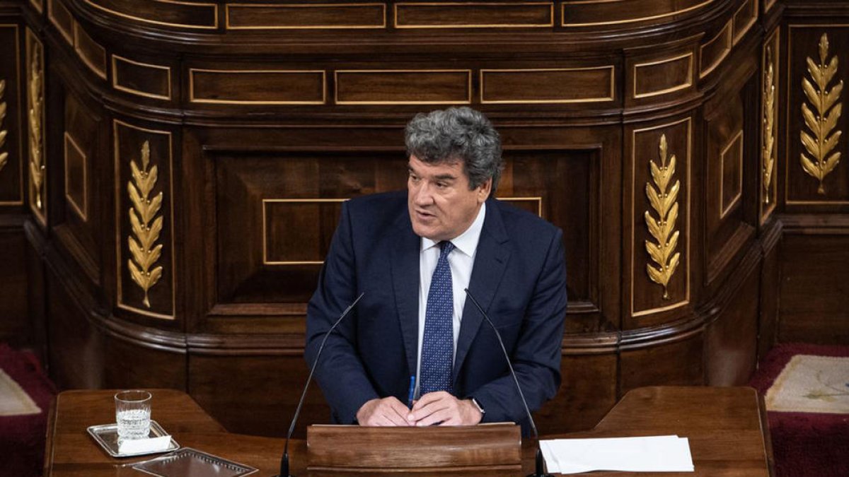 El ministre de Seguretat Social, José Luis Escrivá, al debat de la reforma del sistema de pensions.