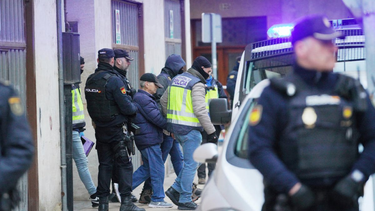 Imatge de la detenció del sospitós al gener.