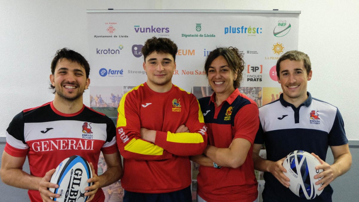 De izquierda a derecha, Pol Joven, Marçal Carreras, Irela Arbonés y Enric Conesa.