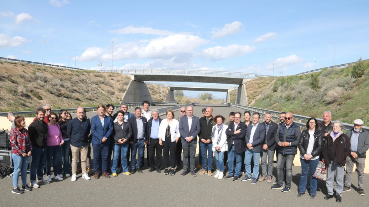 Imagen de archivo de un acto reivindicativo en la C-13 en Térmens para exigir al Govern que dé continuidad a la autovía entre Lleida y Balaguer.