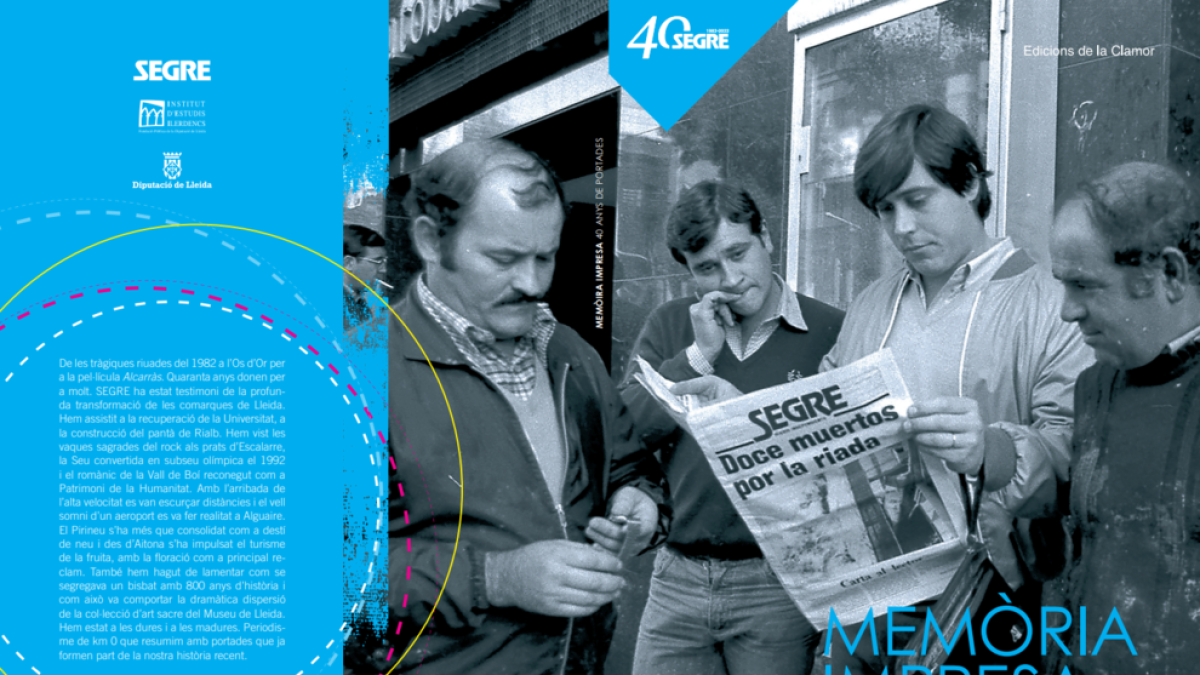 Les portades dels 40 anys de SEGRE, al llibre de Sant Jordi