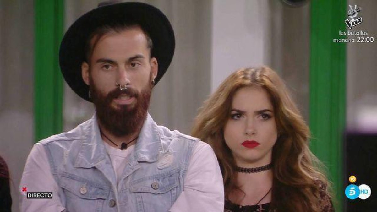 José María López y Carlota Prado en 'Gran Hermano'.