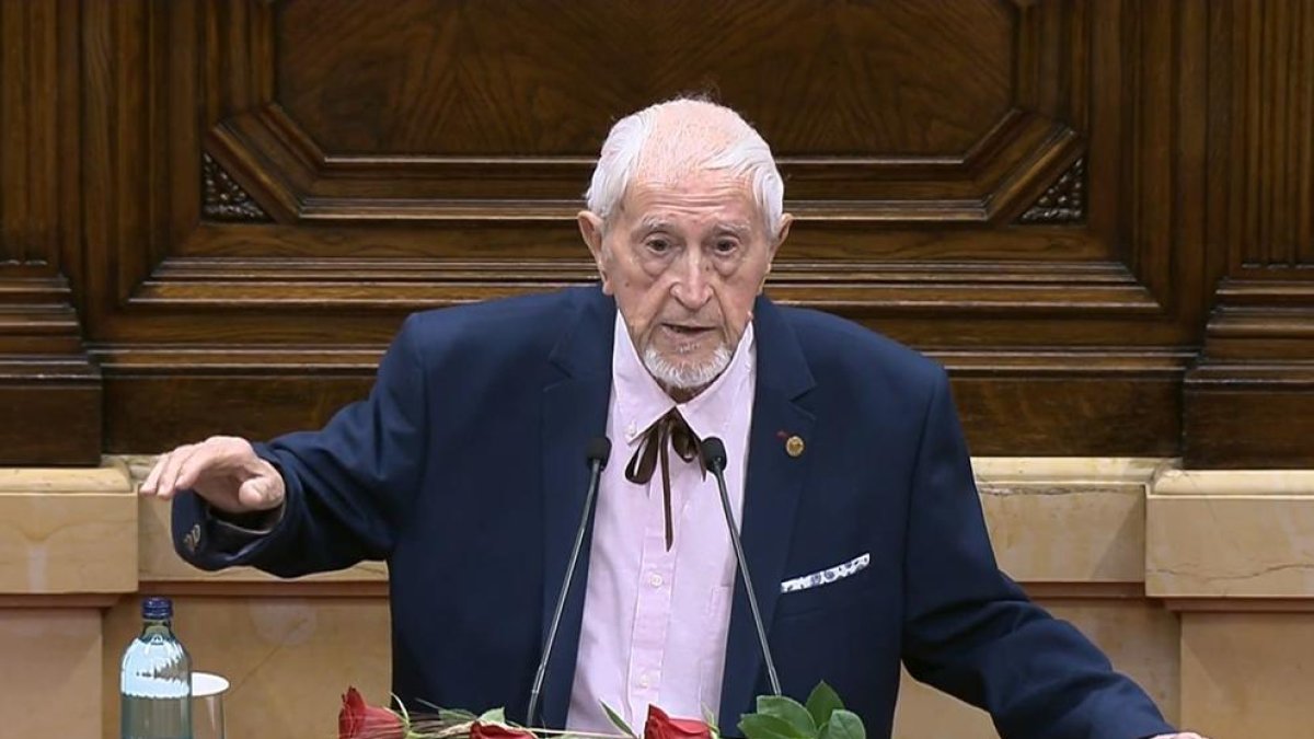 Josep Vallverdú, aquest divendres a l'acte 'Lletres al Parlament'.