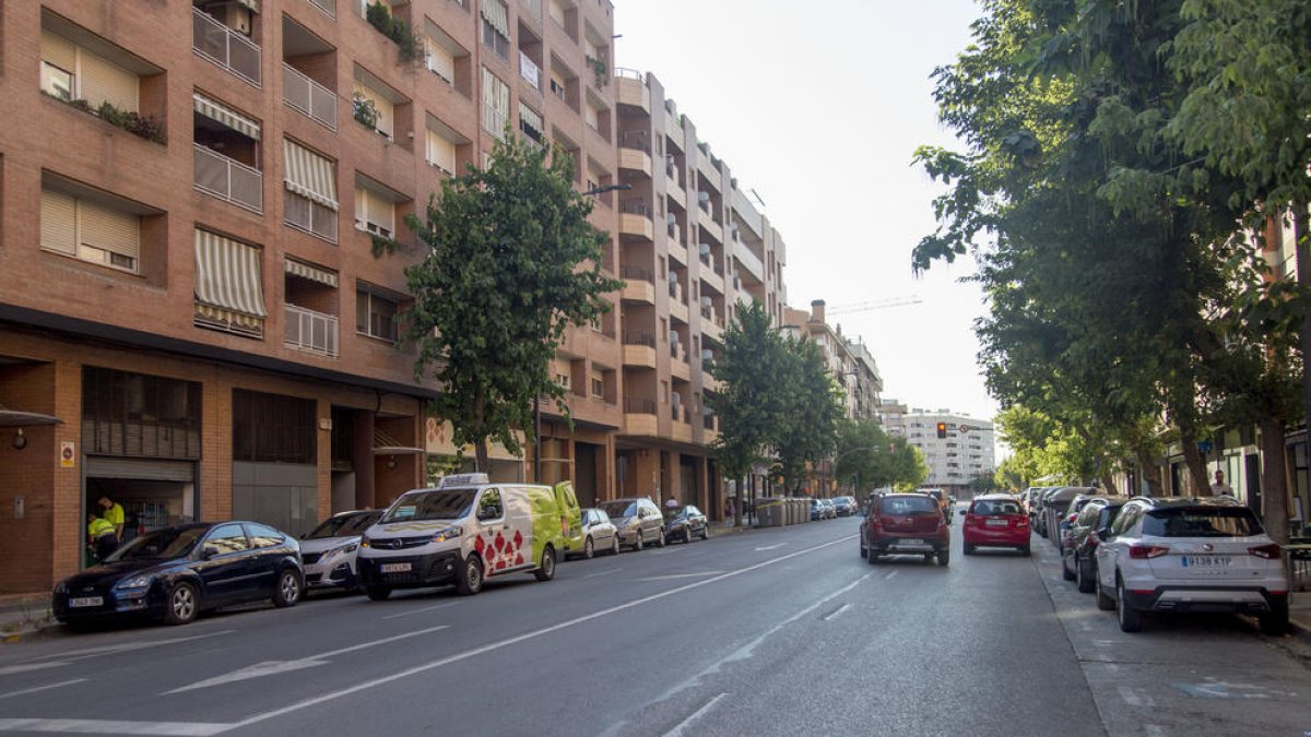 Vista de un tramo de la calle Baró de Maials en Pardinyes.