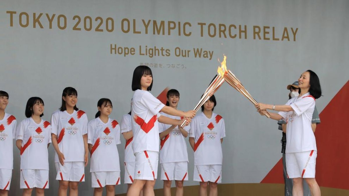 Un moment de la celebració de la cerimònia, ahir a Tòquio.