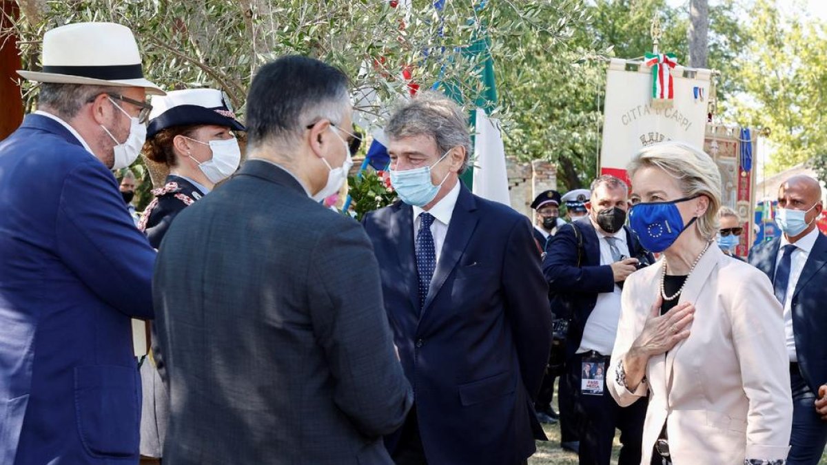 David Sassoli i Ursula Von der Leyen van visitar ahir un camp de concentració a Itàlia.