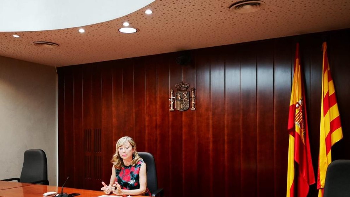 Lucía Jiménez va presentar ahir la memòria judicial del 2020.