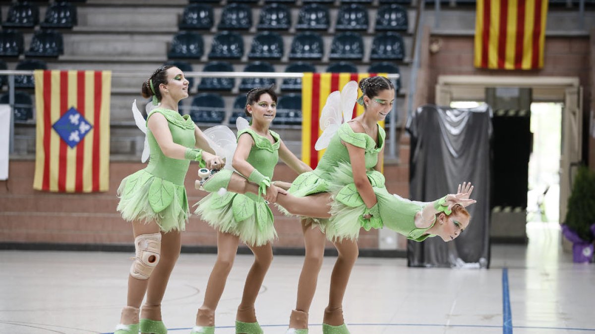 Un momento de la actuación del cuarteto del CP Térmens.