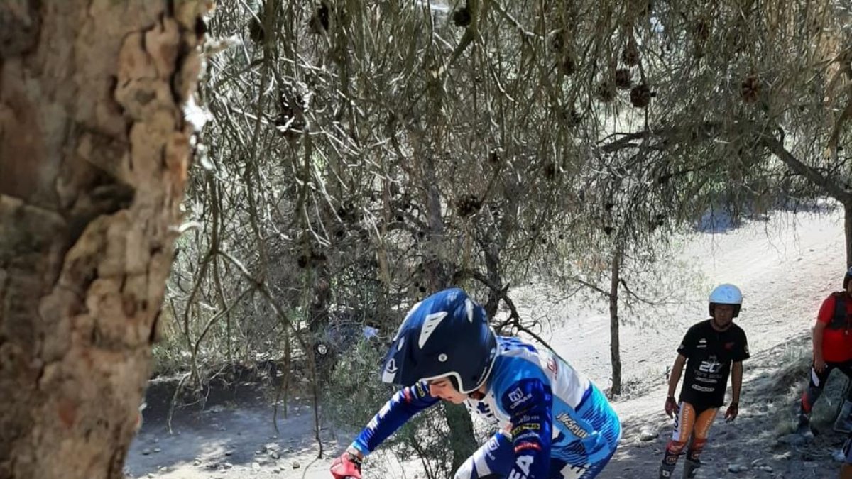 Uno de los participantes durante el recorrido de la prueba.
