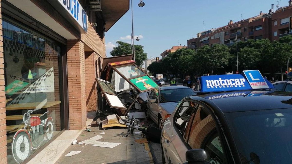 Espectacular accidente en Pardinyes