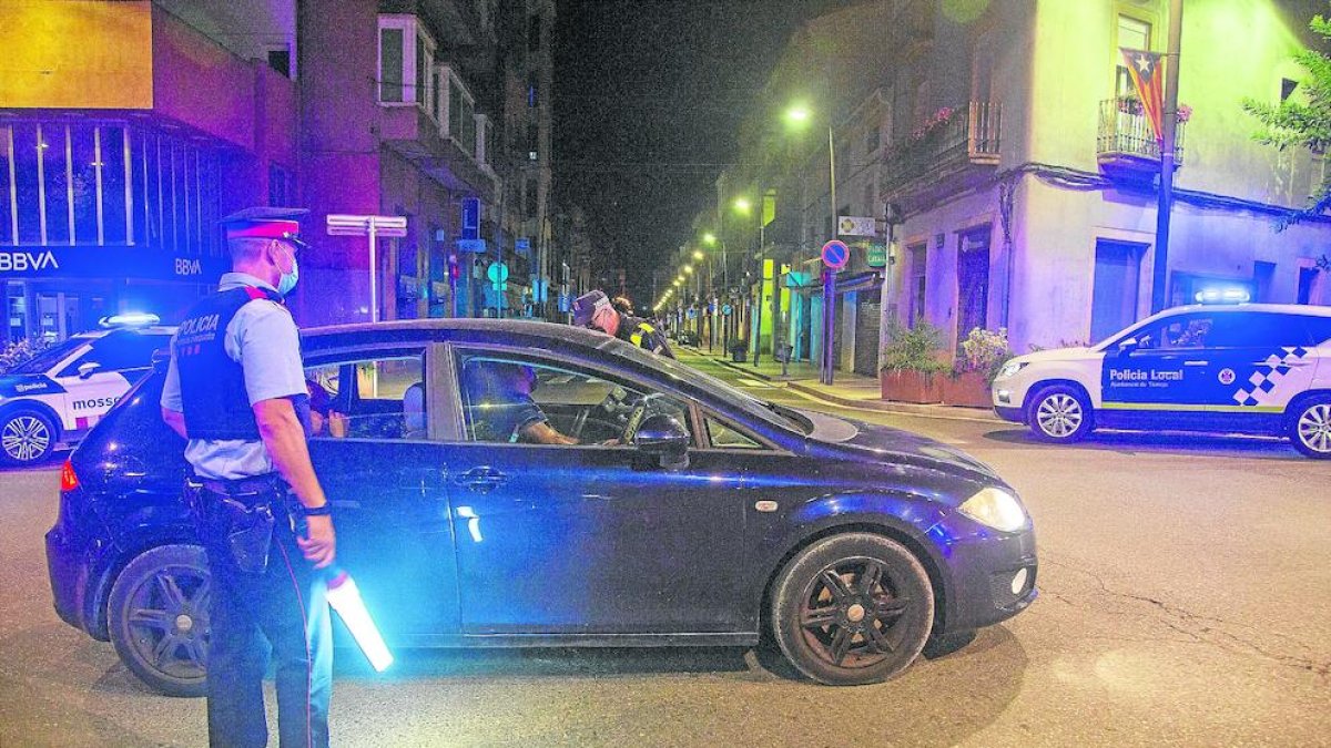 Control a Tàrrega divendres passat pel toc de queda.