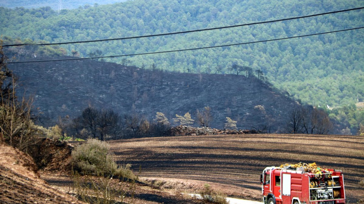 Estabilitzat l'incendi de la Conca de Barberà i l'Anoia
