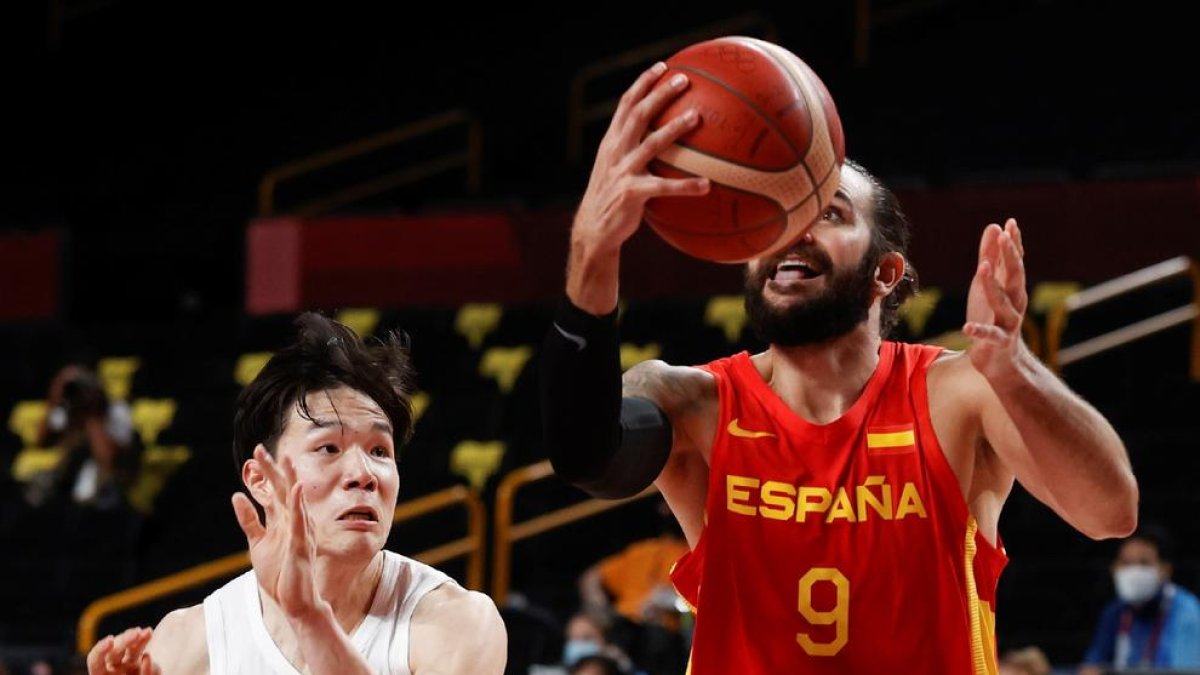 Ricky Rubio fue el jugador más destacado de la selección española ante la anfitriona Japón.