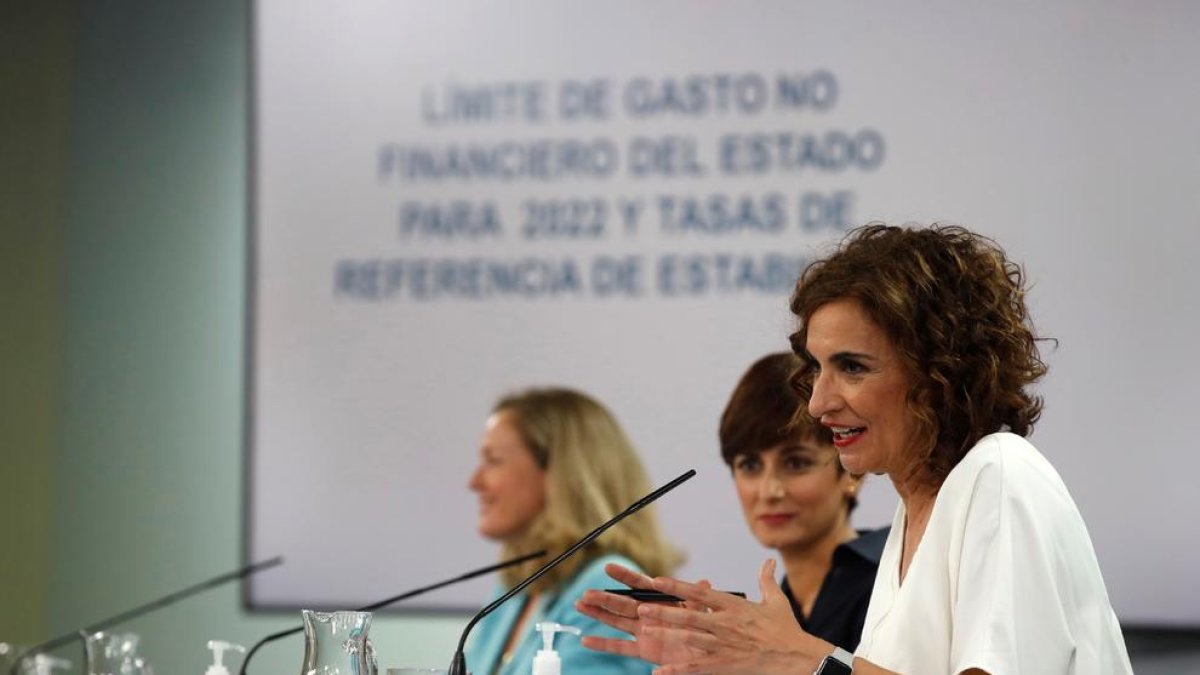 La ministra d’Hisenda, María Jesús Montero, ahir.