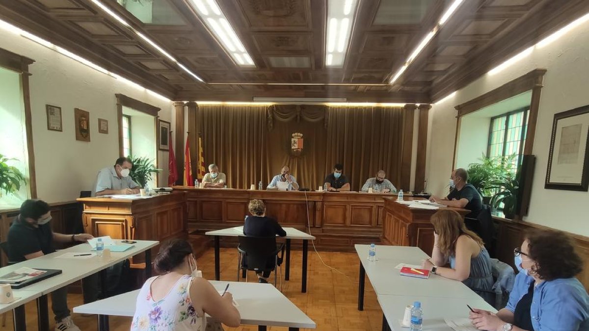 Fotografia del ple d’ahir de l’ajuntament de Vielha.