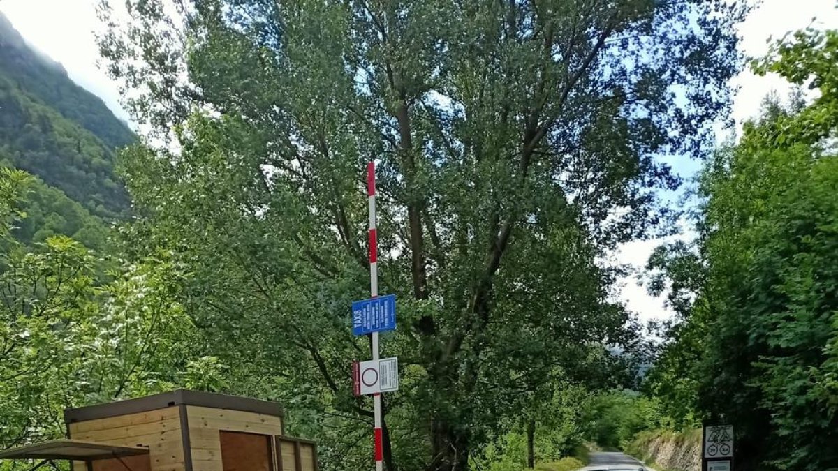 Una de les casetes turístiques d’informació i control d’accés.