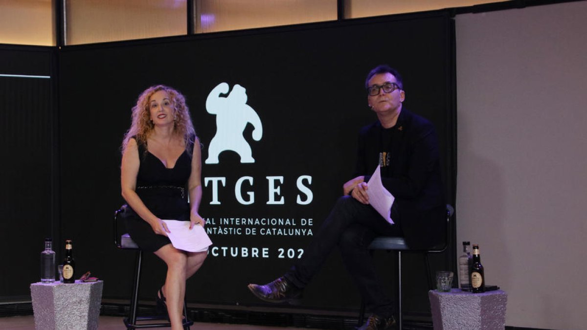 Mònica Garcia y Ángel Sala, en la presentación del festival de Sitges.